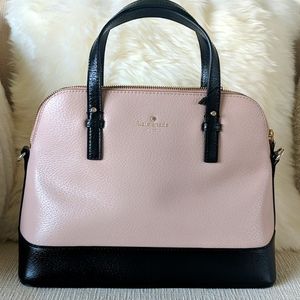 Kate Spade NY blush pink & black leather h…